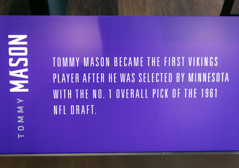 Vikings Museum - Tommy Mason Exhibit