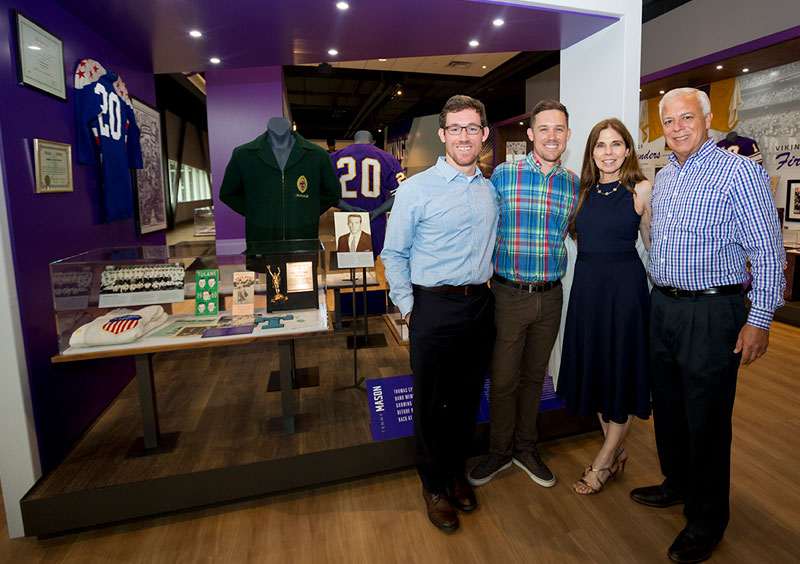 Vikings Museum - Tommy Mason Exhibit with Family